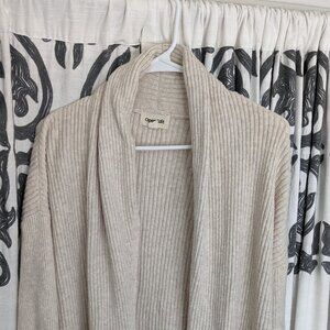 Open Edit long cream cardigan